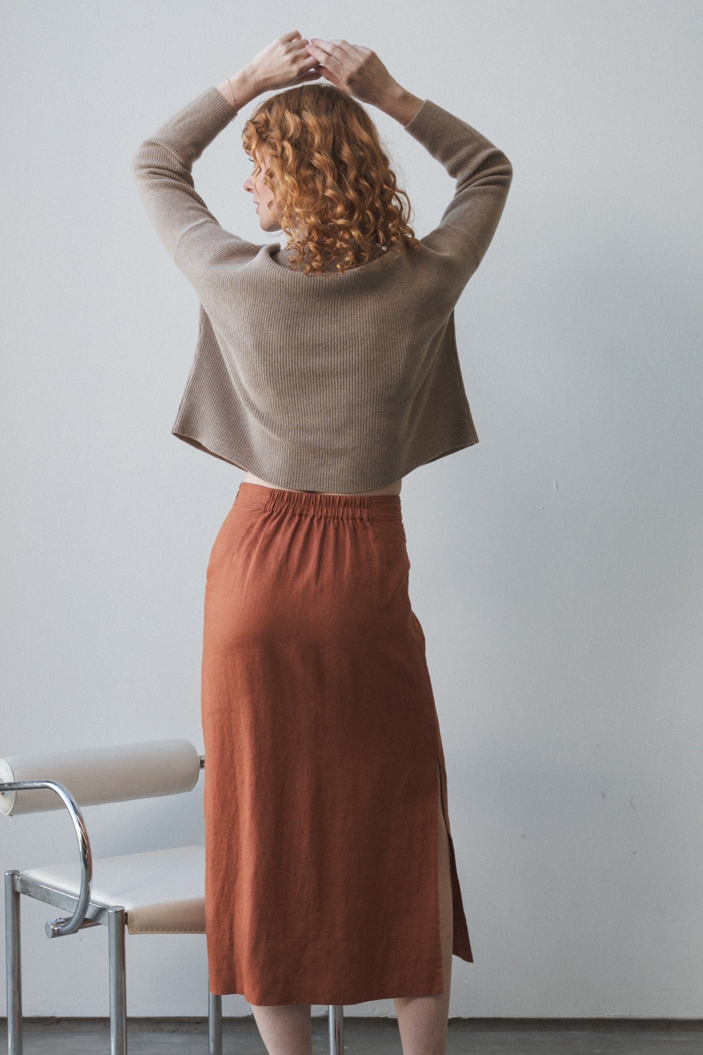 LILLY PILLY Nadi linen skirt in Cajun