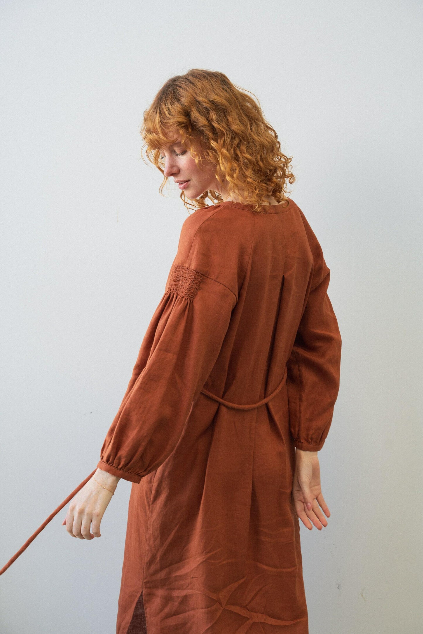 LILLY PILLY Skylar linen dress in Cajun