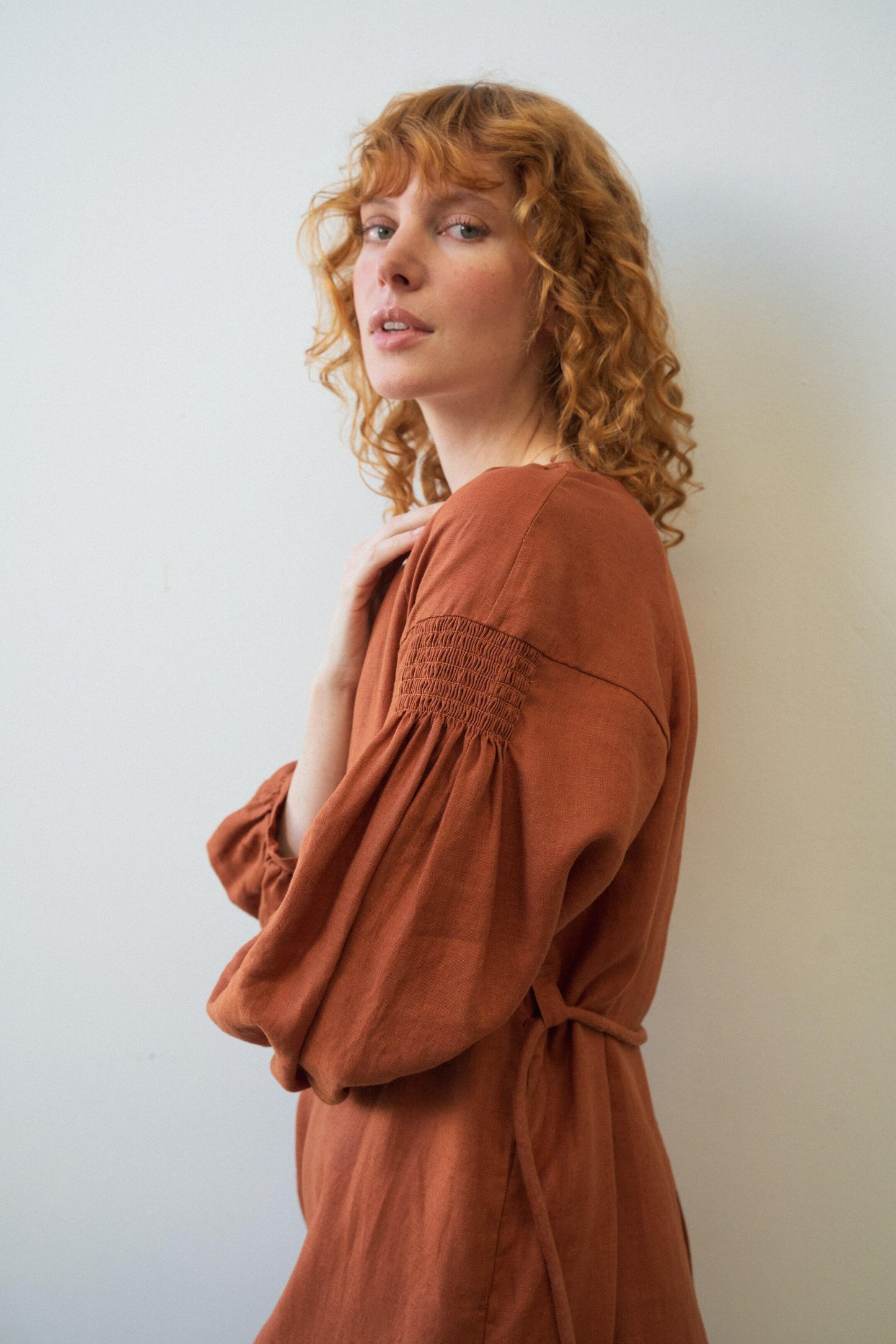 LILLY PILLY Skylar linen dress in Cajun