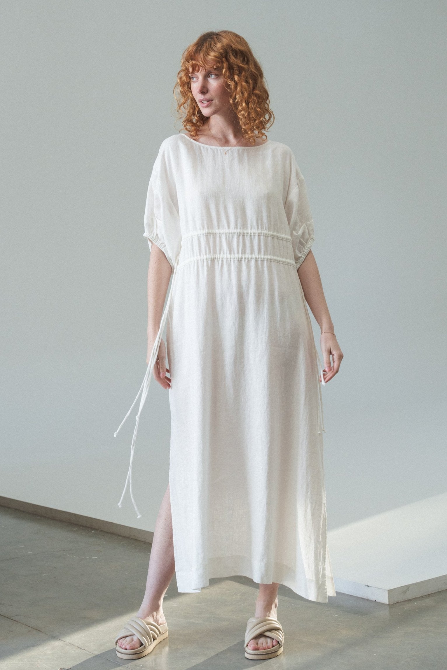 LILLY PILLY Valerie linen dress in Ivory