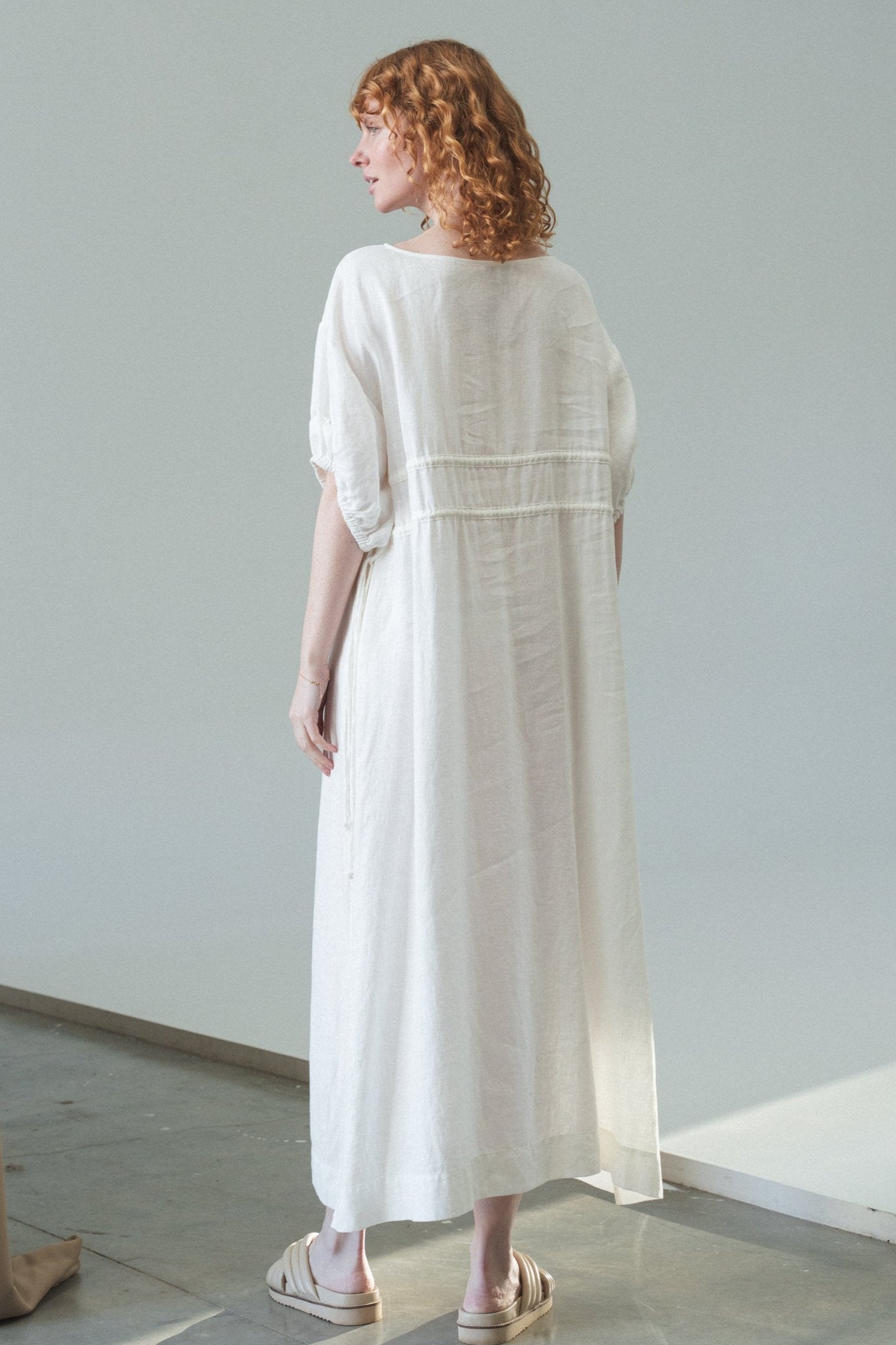 LILLY PILLY Valerie linen dress in Ivory