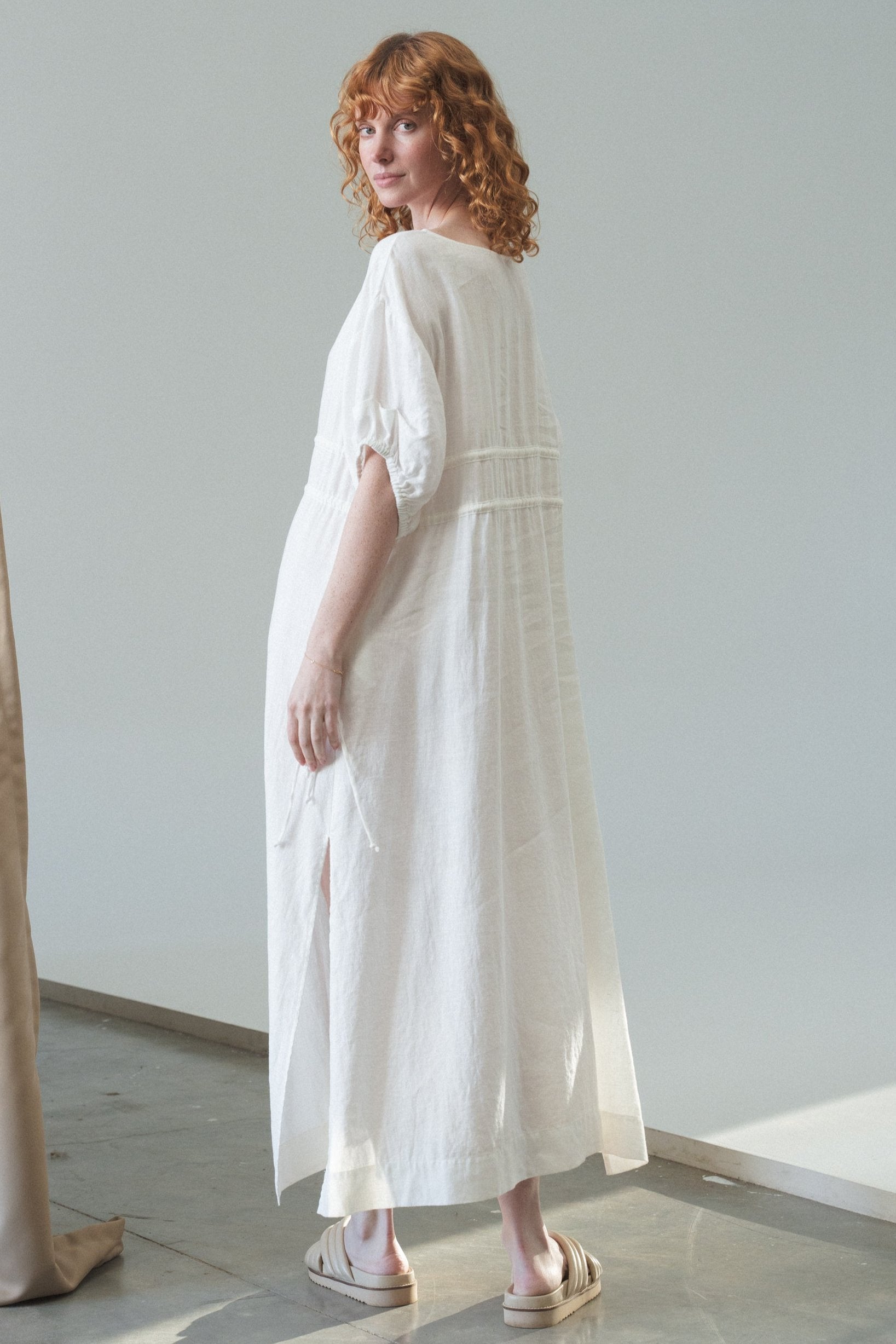 LILLY PILLY Valerie linen dress in Ivory