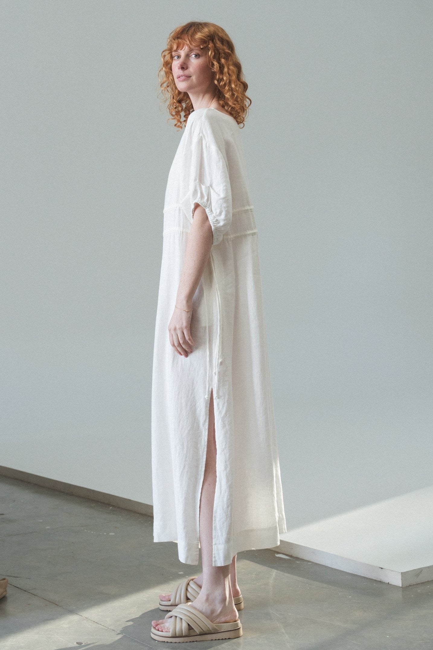 LILLY PILLY Valerie linen dress in Ivory