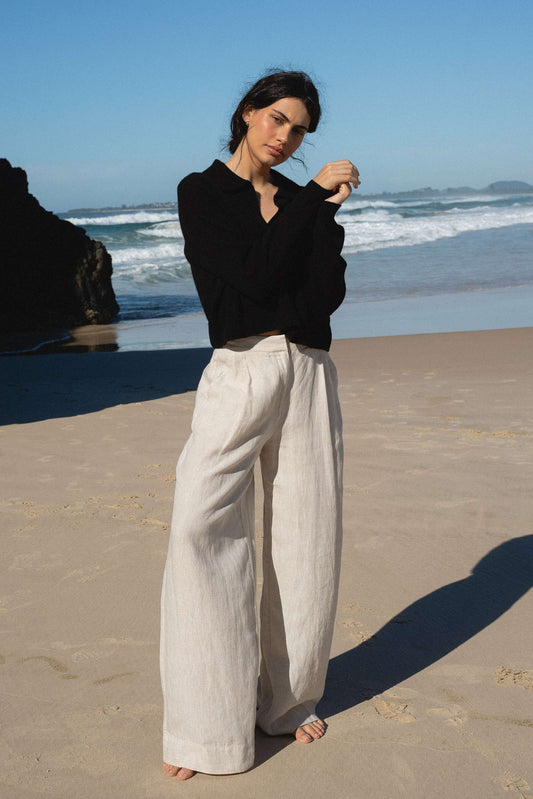 LILLY PILLY Oli linen pants in Oatmeal