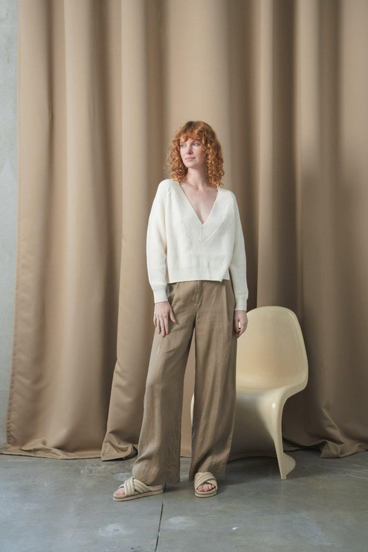 LILLY PILLY Oli linen pants in Taupe