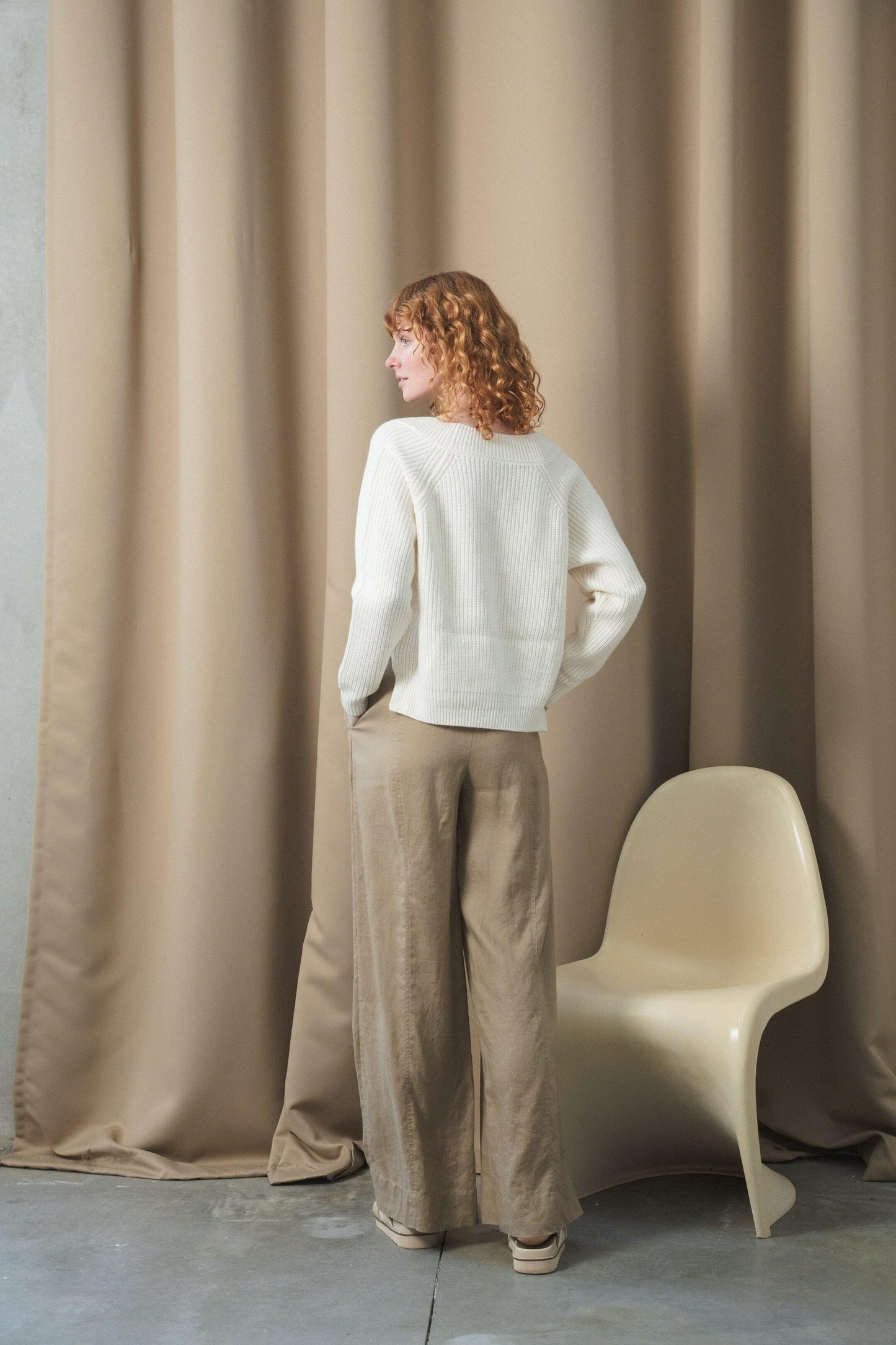 OLI TAUPE LINEN PANTS