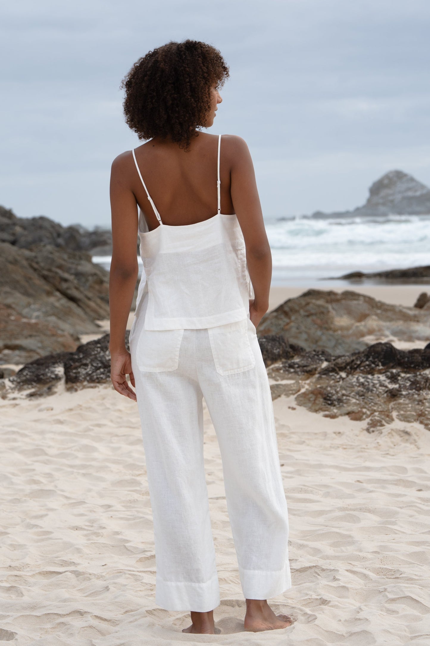 LILLY PILLY Ivy linen pants in Ivory