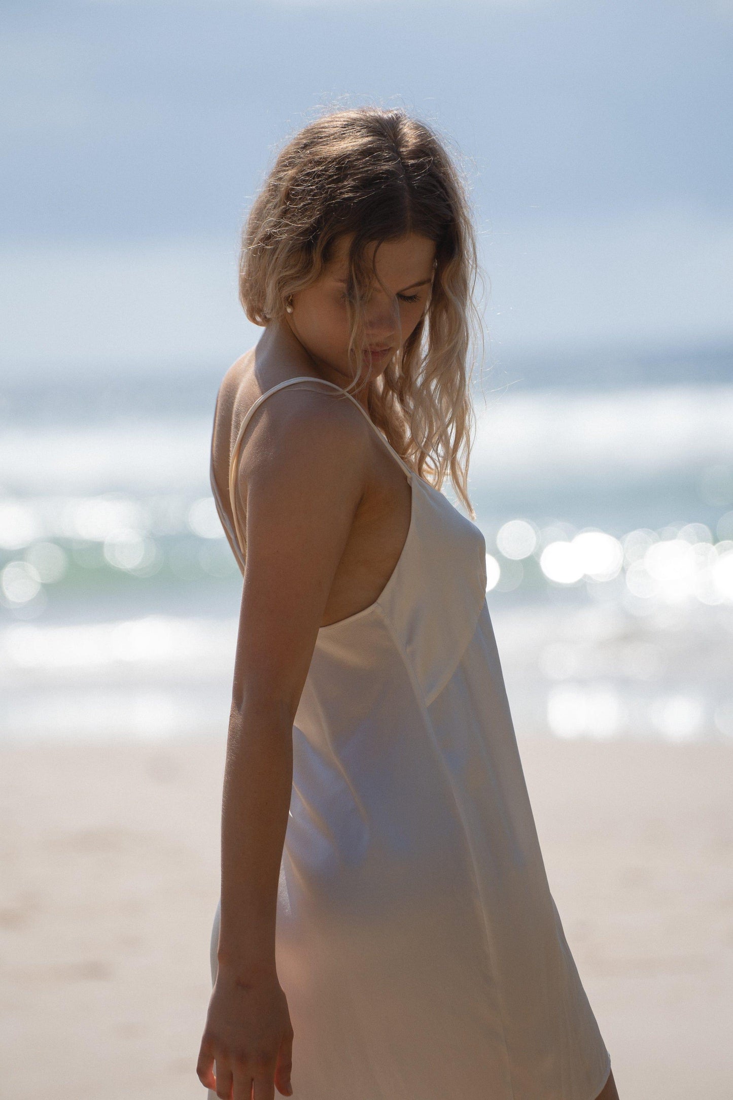 ELLA IVORY SILK SLIP