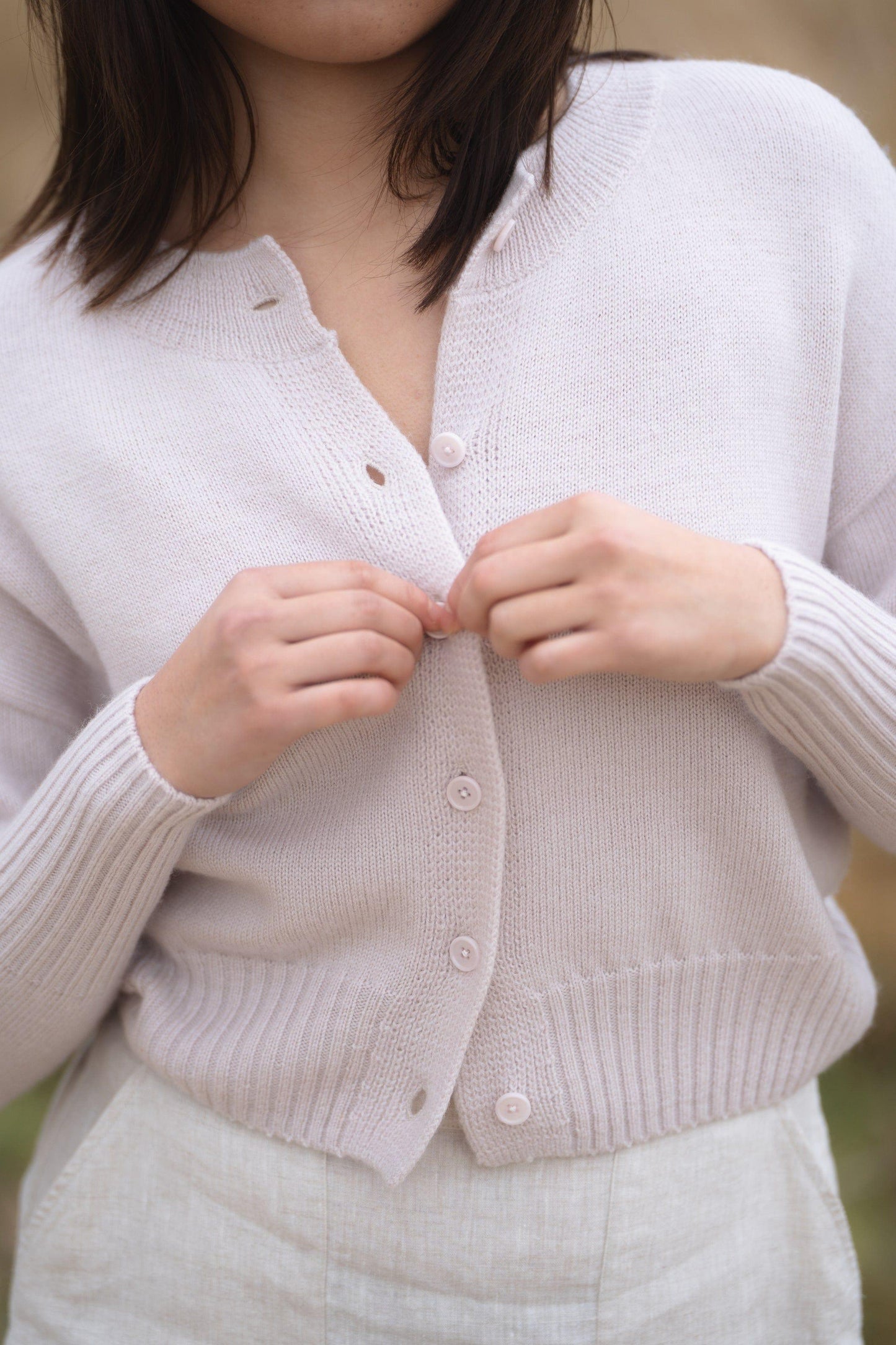 TAYLOR LILAC MERINO CARDI